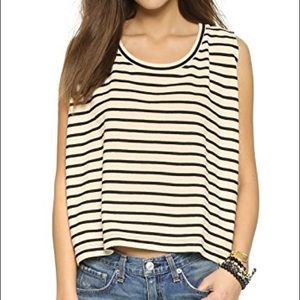 Free People Madness Stripe Muscle Tee